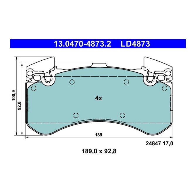 Set placute frana,frana disc ATE