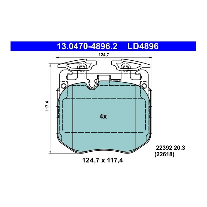 Set placute frana,frana disc ATE