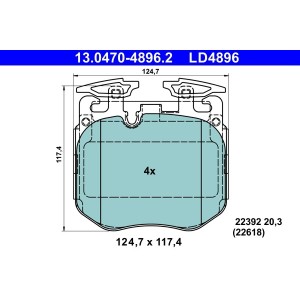 Set placute frana,frana disc ATE