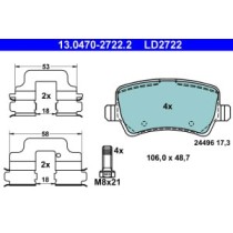 Set placute frana,frana disc ATE