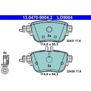 Set placute frana,frana disc ATE