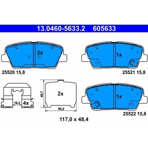 Set placute frana,frana disc ATE