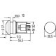 Comutator lumini avarie negru 12V 4 pini halogen HELLA intrerupator urgenta CASE CLAAS MANITOU