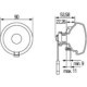 Lumina ceata spate HELLA halogen P21W 24V 90mm diametru 85mm lungime lentile rosii montare stanga dreapta ECE-R38 E4 10215