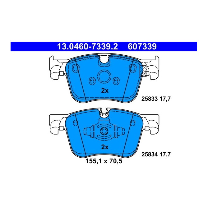 Set placute frana,frana disc ATE