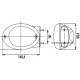 Semnalizator HELLA Cadru Indicator Alb/Galben L/R Fara Bec, Inaltime 75mm, Latime 98mm, Halogen, 12/24V, 2 Functii Luminoase