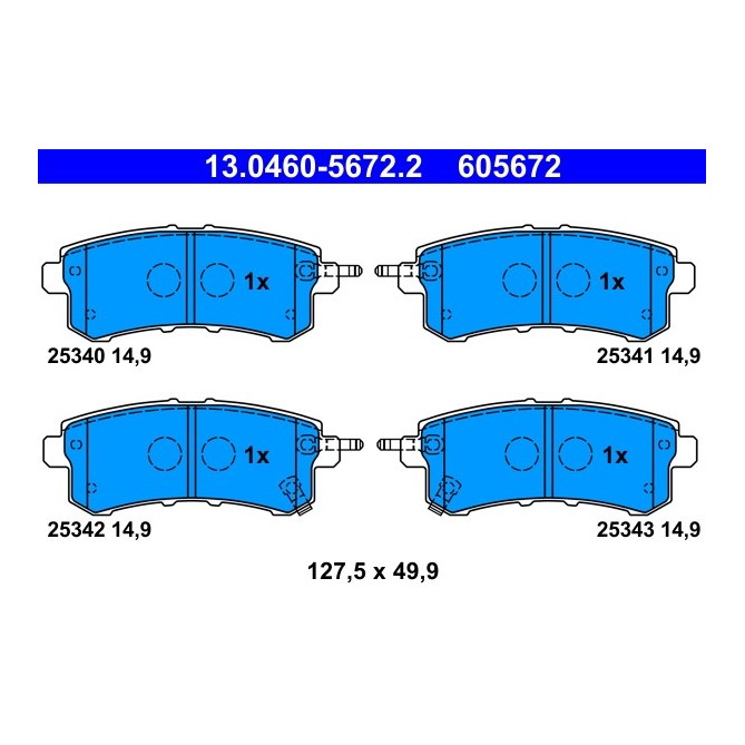 Set placute frana,frana disc ATE