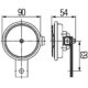 Claxon HELLA Horn 350Hz 113dB 12V CLAAS ARION AXION 90mm 63mm 42W Negru Conector GERMAN