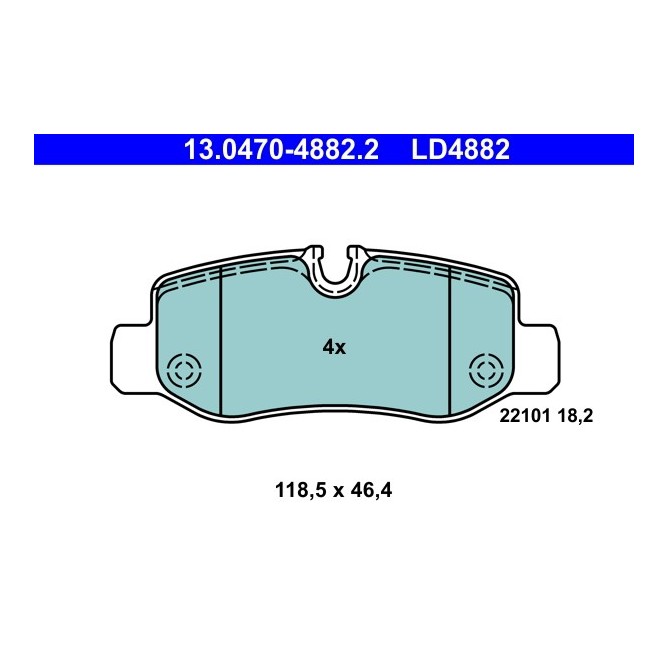 Set placute frana,frana disc ATE