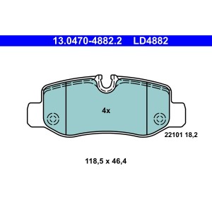 Set placute frana,frana disc ATE