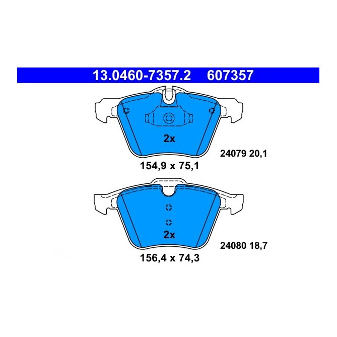 Set placute frana,frana disc ATE