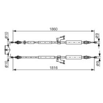 Cablu, frana de parcare BOSCH