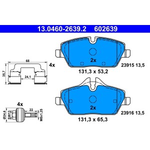 Set placute frana,frana disc ATE