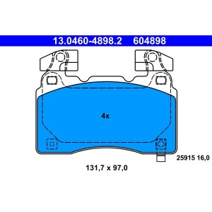 Set placute frana,frana disc ATE