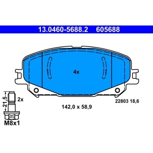 Set placute frana,frana disc ATE