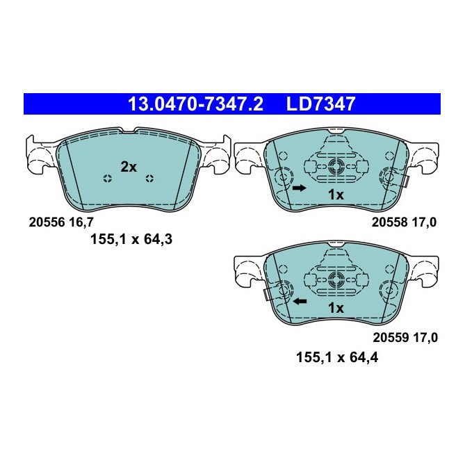 Set placute frana,frana disc ATE