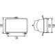 Insertie Far Dreptunghiular HELLA H4 L/R 150mm Crom/Negru Transparent Sticla 12V/24V 164x103mm 106mm Inaltime 167mm Latime 118mm Adancime