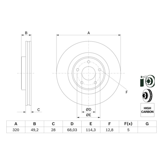 Disc frana BOSCH