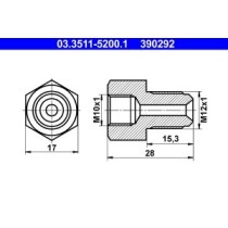 Adaptor, conducte frana ATE