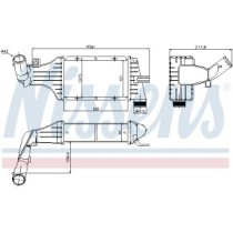 Intercooler, compresor NISSENS