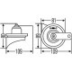 Claxon HELLA electric 12V 72W 400Hz 110dB 109mm rosu/negru 89mm 80mm ECE-R28 6K9K 5K4K