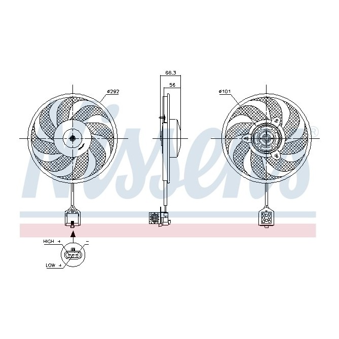 Ventilator, radiator NISSENS