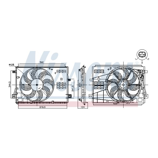 Ventilator, radiator NISSENS