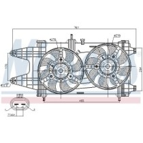 Ventilator, radiator NISSENS