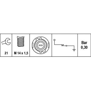 Senzor,presiune ulei HELLA
