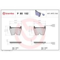 Set placute frana,frana disc BREMBO