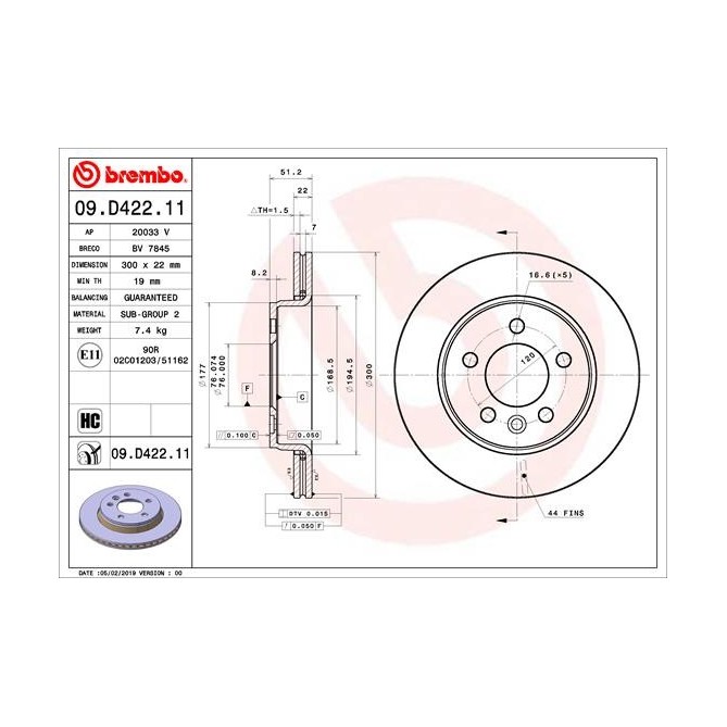 Disc frana BREMBO