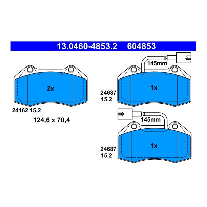 Set placute frana,frana disc ATE