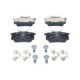 Set placute frana spate ATE cu suplimente si suruburi etrier pentru DS DS 4, AUDI A2, CITROEN C4 II, DS4, PEUGEOT 807, RENAULT MEGANE I, II