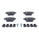 Set placute frana Spate ATE cu suplimente suruburi de ghidare etrier CITROEN C4 PEUGEOT 207 307 405 I 1.4-2.0D 07.88-01.15