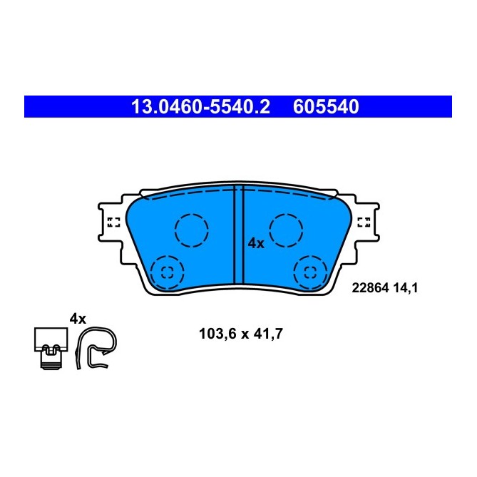 Set placute frana,frana disc ATE