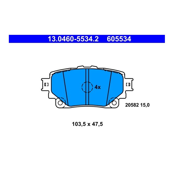 Set placute frana,frana disc ATE