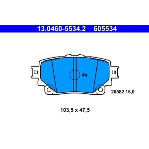 Set placute frana,frana disc ATE