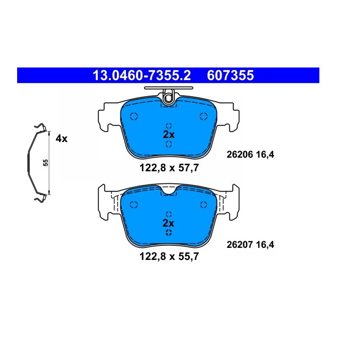 Set placute frana,frana disc ATE