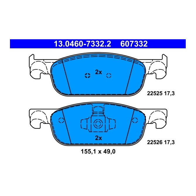 Set placute frana,frana disc ATE