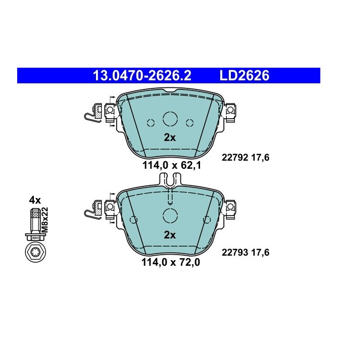 Set placute frana,frana disc ATE