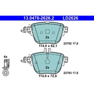 Set placute frana,frana disc ATE