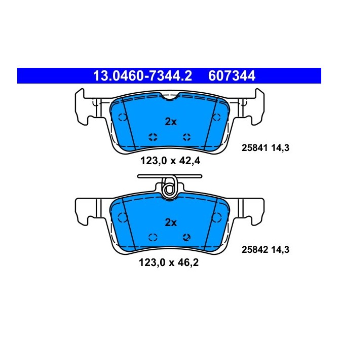 Set placute frana,frana disc ATE