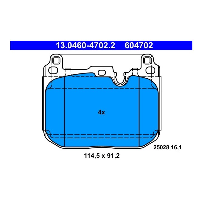 Set placute frana,frana disc ATE