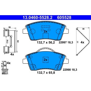 Set placute frana,frana disc ATE