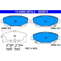 Set placute frana,frana disc ATE