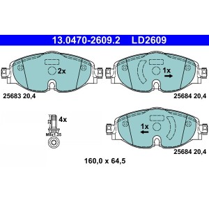 Set placute frana,frana disc ATE