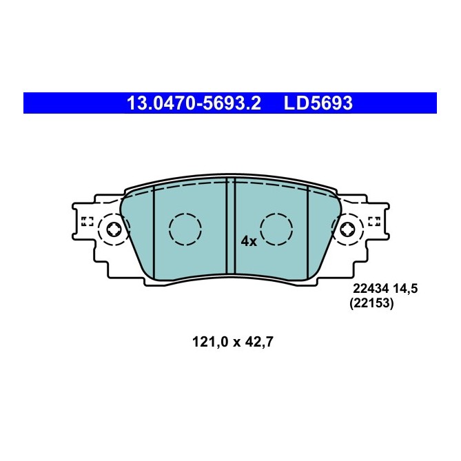 Set placute frana,frana disc ATE