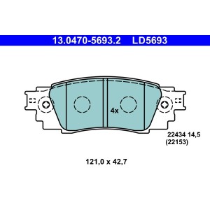 Set placute frana,frana disc ATE