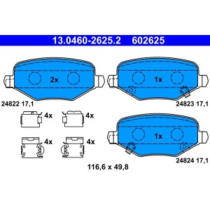 Set placute frana,frana disc ATE