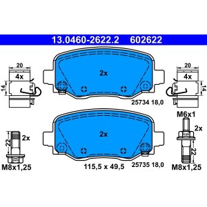 Set placute frana,frana disc ATE